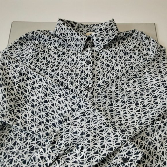 MICHAEL KORS | Front Tie Button Down Blouse - Picture 9 of 16